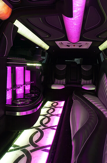 limousine with disco floor